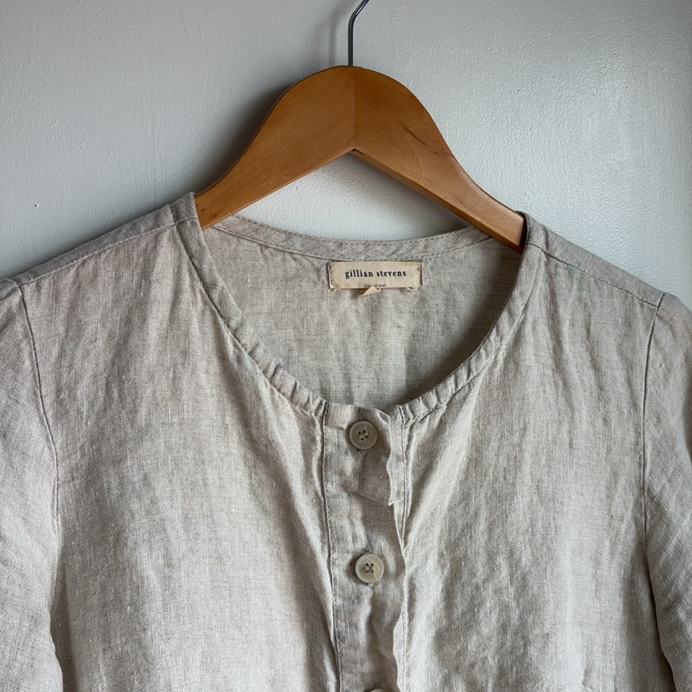Gillian Stevens 100% organic linen tunic top
